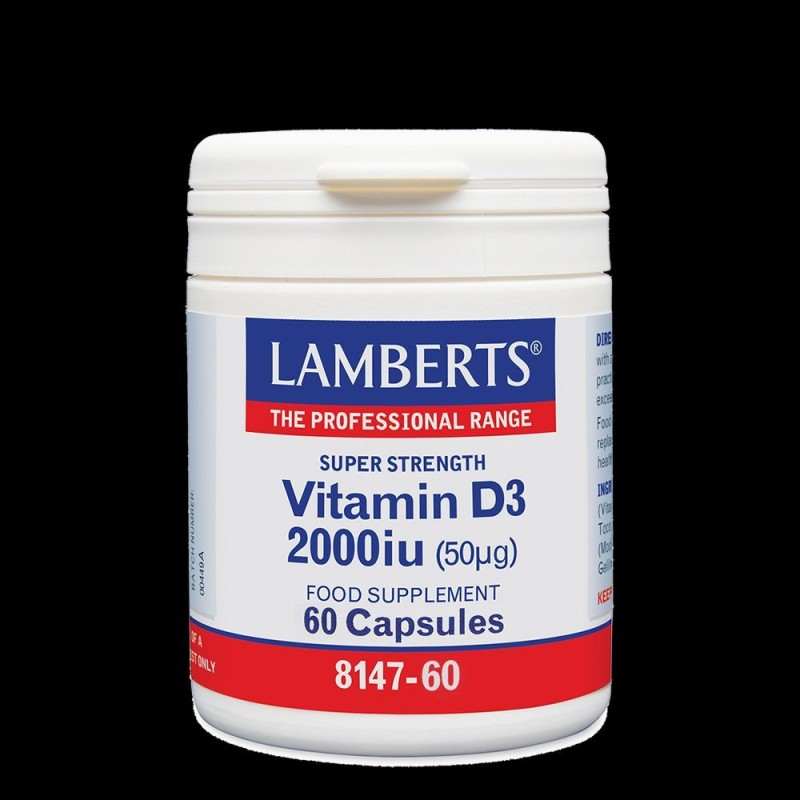 LAMBERTS Vitamin D3 2000iu 60 κάψουλες