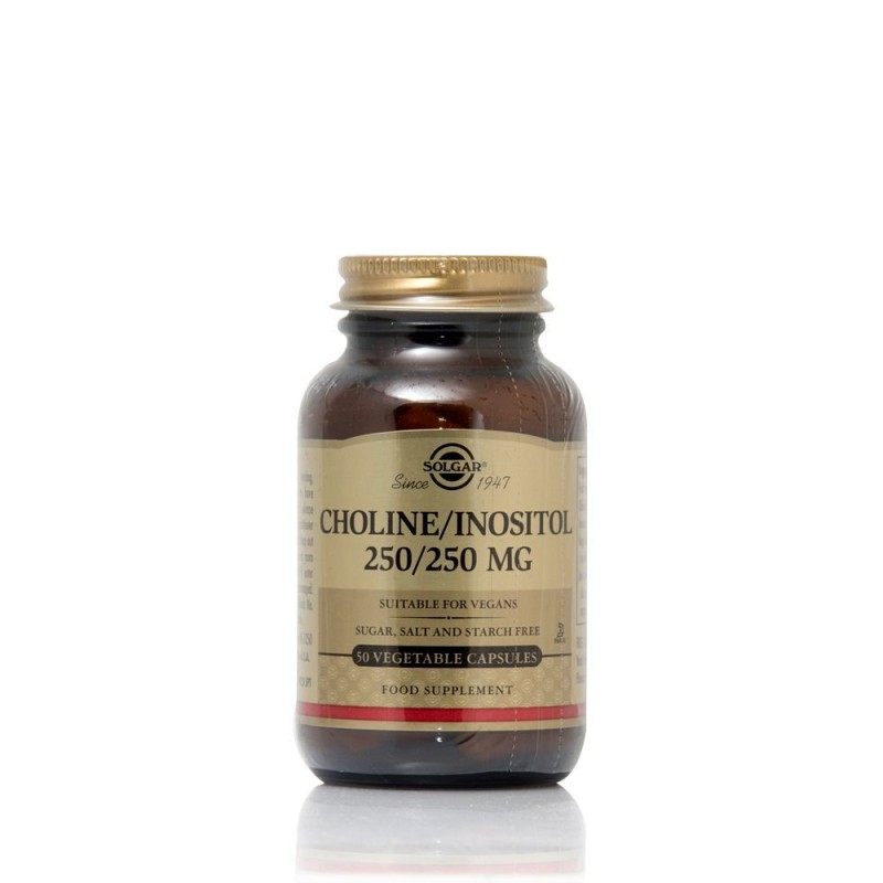 SOLGAR CHOLINE - INOSITOL 250/250MG veg. caps. 50s