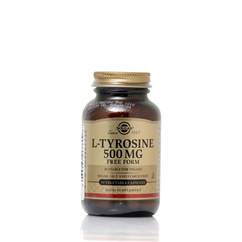 SOLGAR L-Tyrosine 500mg veg. caps 50s