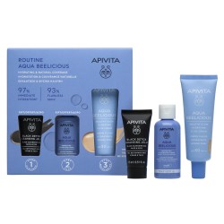 APIVITA PROMO Aqua beelicious Κρέμα με χρώμα Spf30 40ml & ΔΩΡΟ Lotion 50ml & Black detox cleansing gel 15ml