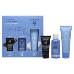 APIVITA PROMO Aqua beelicious Ενυδατική κρέμα πλούσια υφή 40ml & ΔΩΡΟ Lotion 50ml & Black detox gel 15ml