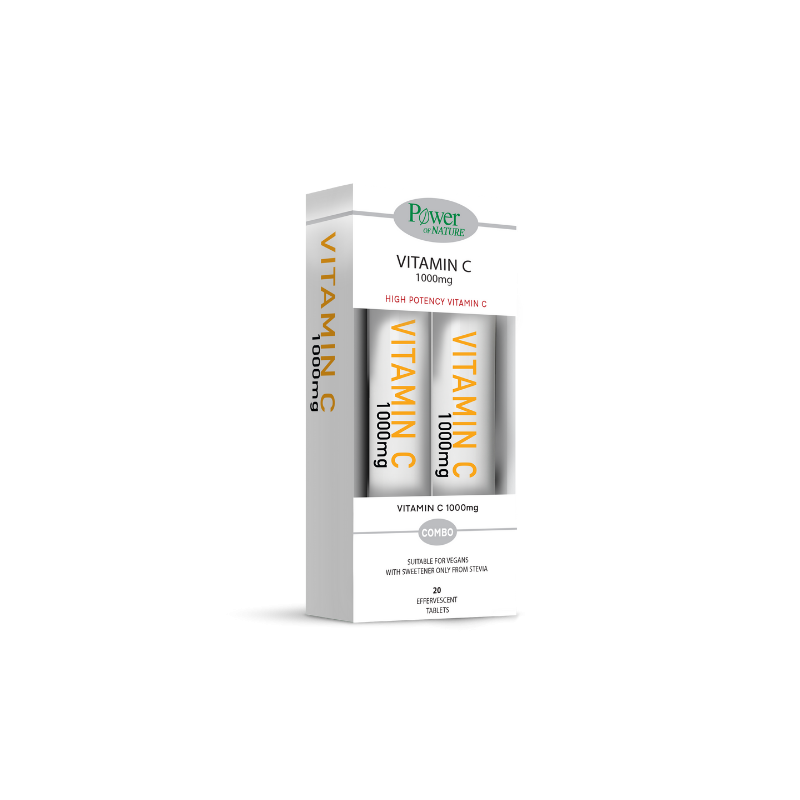 PPOWER HEALTH VITAMIN C 1000MG STEVIA 20S 1+1 ΔΩΡΟ