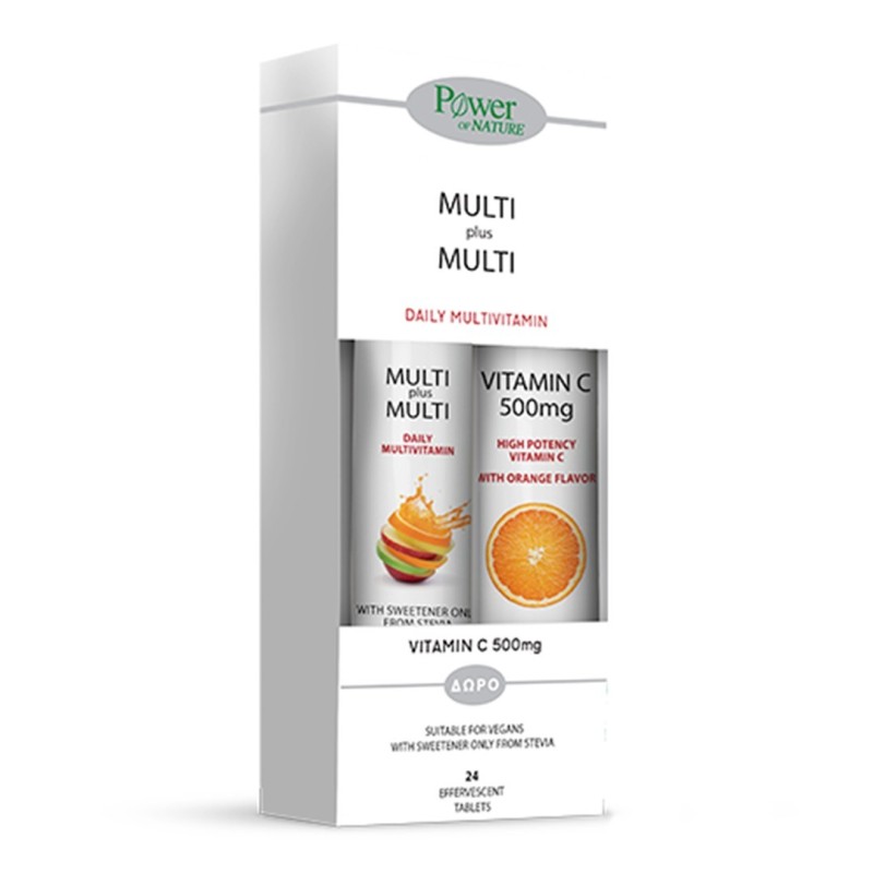 Power of Nature Promo Multi Plus Multi, 20eff.tabs & Δώρο Vitamin C 500mg, 20eff.tabs, 1σετ
