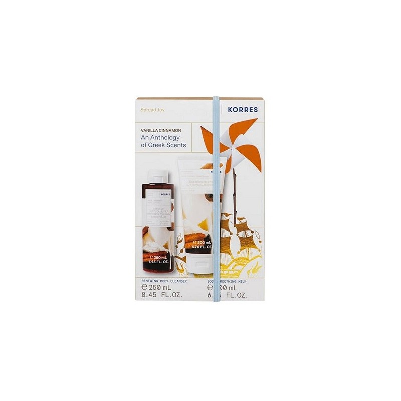 KORRES Set Βανίλια-Κανέλα Κρέμα σώματος 200ml & Αφρόλουτρο 250ml