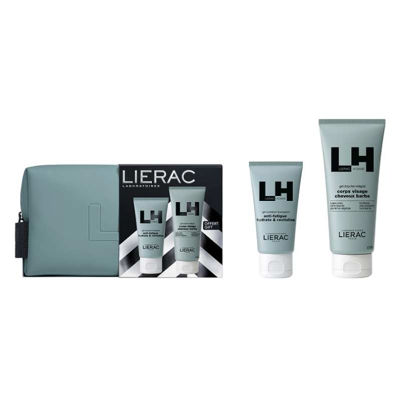 LIERAC Set Ανδρικό με Gel Hydratant Energisant 50ml & ΔΩΡΟ Gel Douche 200ml & Νεσεσέρ