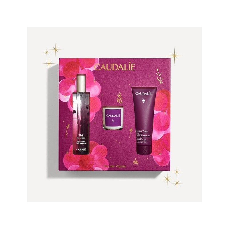 CAUDALIE Set The des Vignes Fresh Fragrance 50ml & Αρωματικό κερί 35g & Shower Gel 50ml