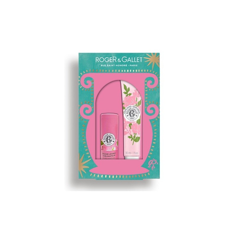 ROGER & GALLET Promo Rose with Lip Balm 3.5g & Hand Cream 30ml