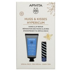 APIVITA Promo Hypericum με Κρέμα χεριών για ξηρά χέρια & Lip Care Βούτυρο κακάο SPF20 4.4g