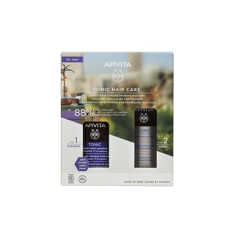 APIVITA Σετ Περιποίησης Μαλλιών κατά της Ανδρικής Τριχόπτωσης με Σαμπουάν και Λοσιόν