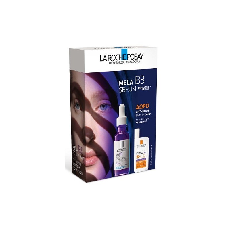 LA ROCHE-POSAY Mela B3 serum 30ml & ΔΩΡΟ Anthelios UVMUNE 400 anti-dark spot fluid Spf50 15ml