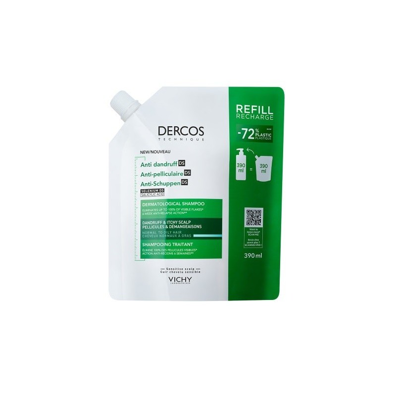 VICHY Dercos REFILL anti-dandruff oily hair 390ml