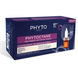 PHYTO Phytocyane Progressive Hair Loss Treatment for Women Αγωγή για την Προοδευτική Γυναικεία Τριχόπτωση, 12x5ml