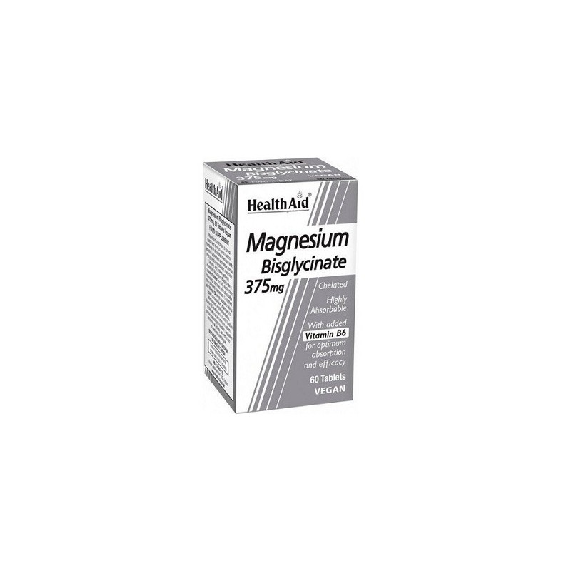 HEALTH AID MAGNESIUM BISGLYCINATE 375MG TABS 60
