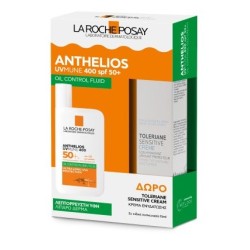 LA ROCHE-POSAY Anthelios Promo oil control fluid Spf50+ 50ml & ΔΩΡΟ Toleriane sensitive cream 15ml
