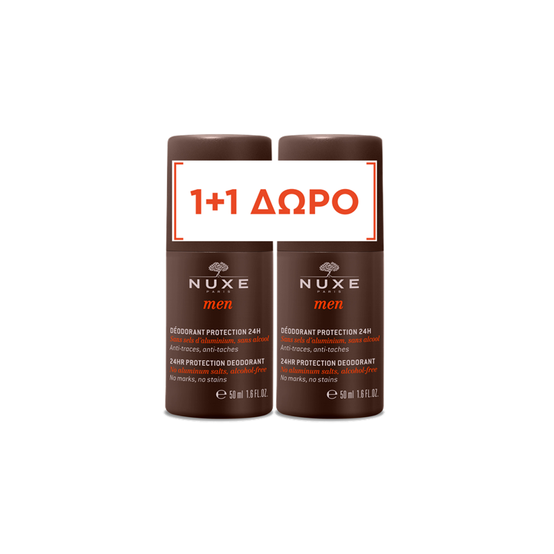 NUXE MEN 24H DEO 2X50ML/25 ΝΕΟ, 1+1 ΔΩΡΟ