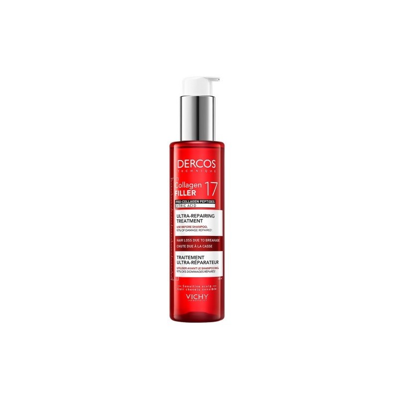 VICHY Dercos Collagen 17 Filler Pre-Shampoo για δράση κατά της τριχόπτωσης και της θραύσης των μαλλιών, 150ml