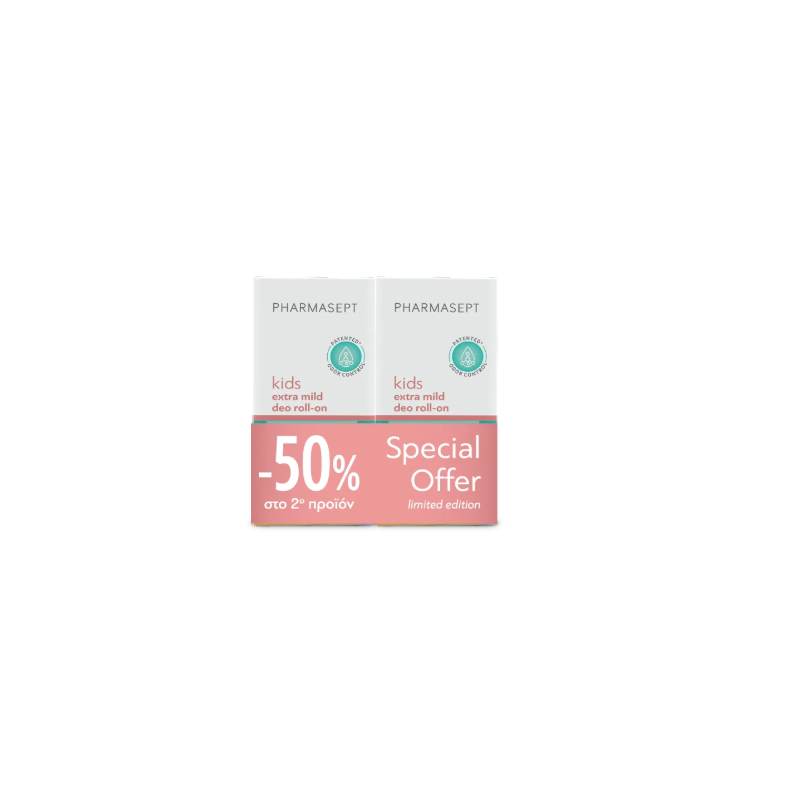 PHARMASEPT Kids deo roll-on 50ml ΔΙΠΛΟ ΠΑΚΕΤΟ