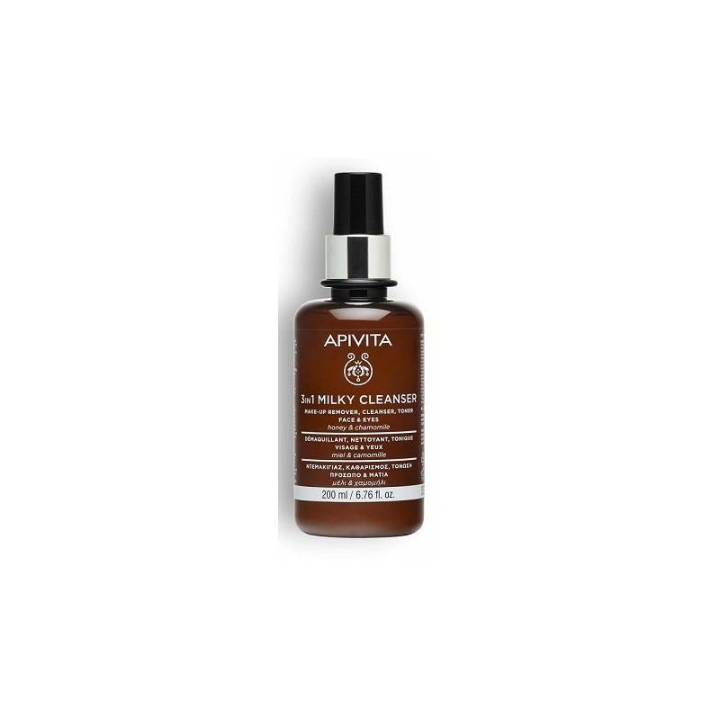 APIVITA Cleansing γαλάκτωμα 3σε1 με χαμομήλι & μέλι 200ml