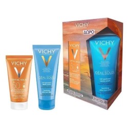 VICHY CAPITAL SOLEIL PROMO DRY TOUCH Ματ αποτέλσμα Spf50 50ml & ΔΩΡΟ After sun 100ml