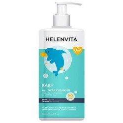 HELENVITA Baby all over cleanser υγρό καθαρισμού για σώμα και μαλλιά με αντλία 1λίτρο