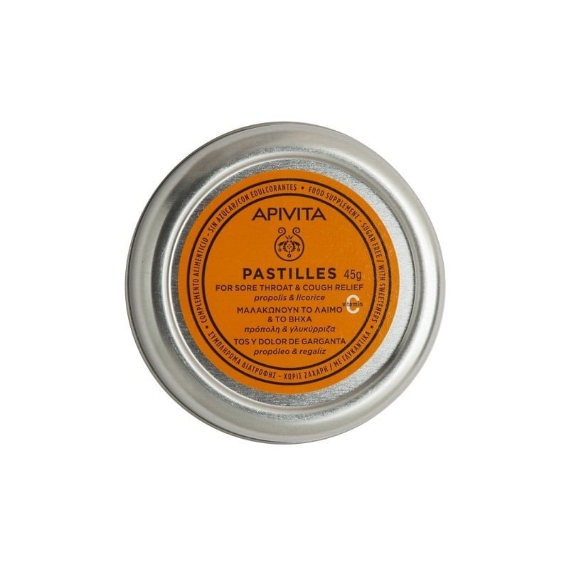 APIVITA Pastilles πρόπολη & γλυκύρριζα 45gr