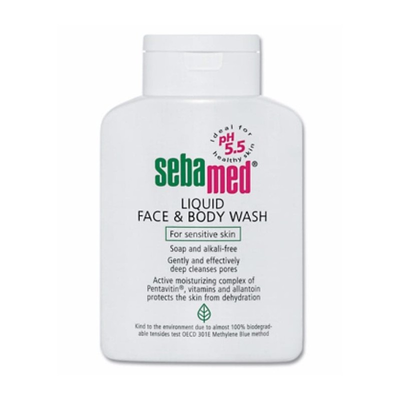 SEBAMED Liquid face & body wash ήπιο υγρό καθαρισμού προσώπου & σώματος 200ml