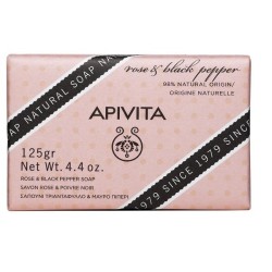 APIVITA Natural soap with rose & black pepper 125gr