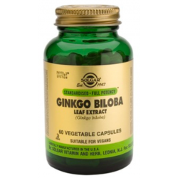 SOLGAR Ginkgo biloba leaf extract 60vegetable capsoules