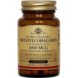 SOLGAR Vitamin B12 methylcobalamin1000mg 30nuggets