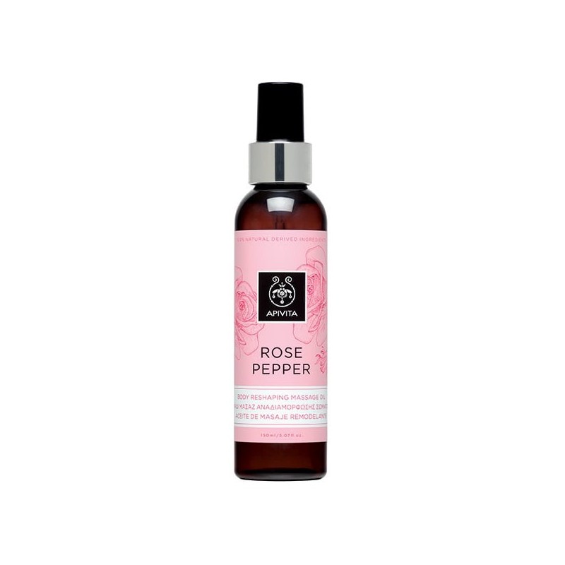 APIVITA Rose pepper λάδι μασάζ αναδιαμόρφωσης σώματος 150ml