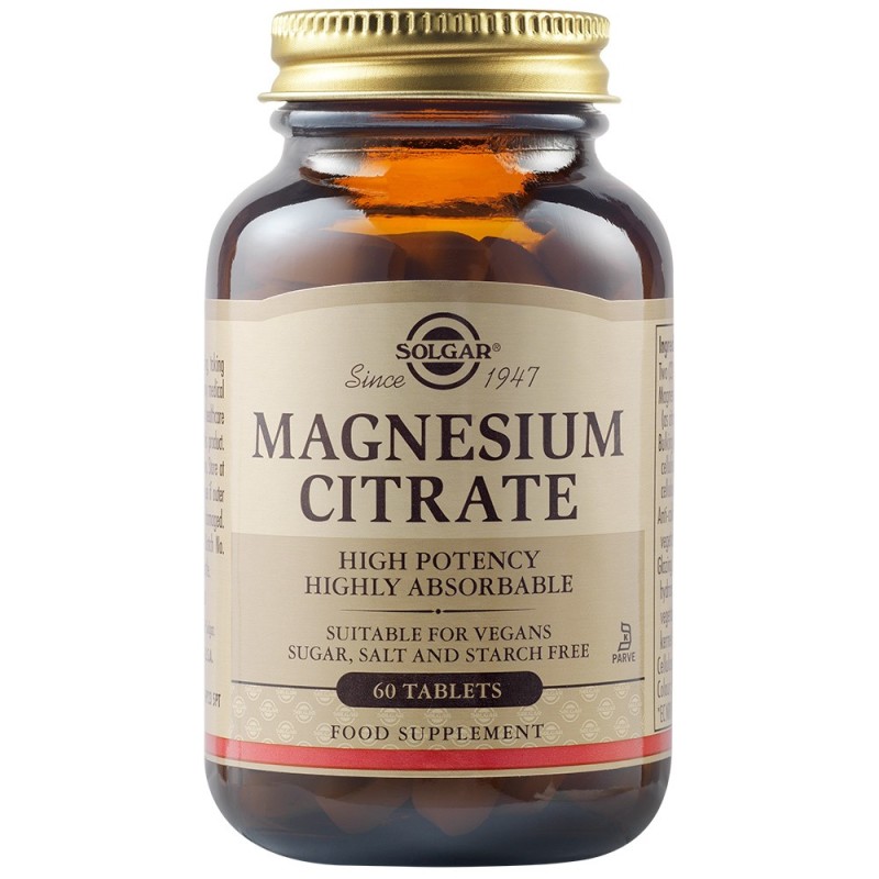 SOLGAR Magnesium citrate 200mg 60tablets