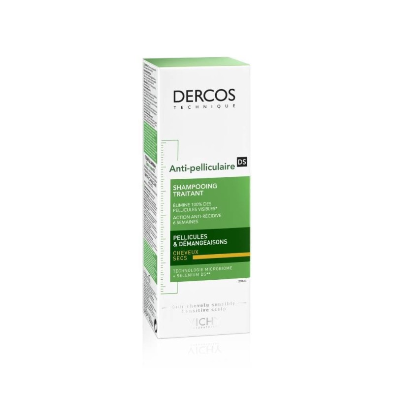 VICHY DERCOS ANTIDANDRUFF DS Σαμπουάν πιτυρίδας ξηρά μαλλιά