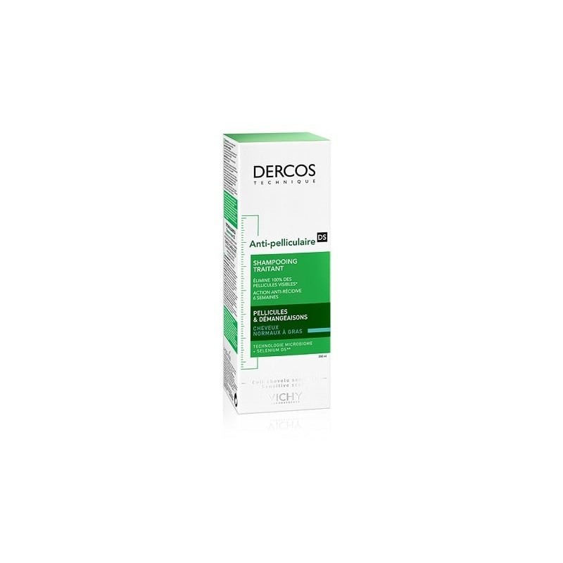 VICHY Dercos anti dandruff DS σαμπουάν για κανονικά-λιπαρά μαλλιά 200ml