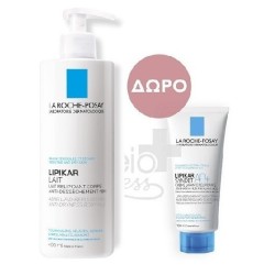 LA ROCHE-POSAY Lipikar lait γαλάκτωμα σώματος 400ml & ΔΩΡΟ Lipikar syndet 100ml