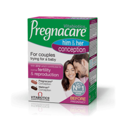 VITABIOTICS Pregnacare his & her conception 60tabs/2x30tabs dual pack