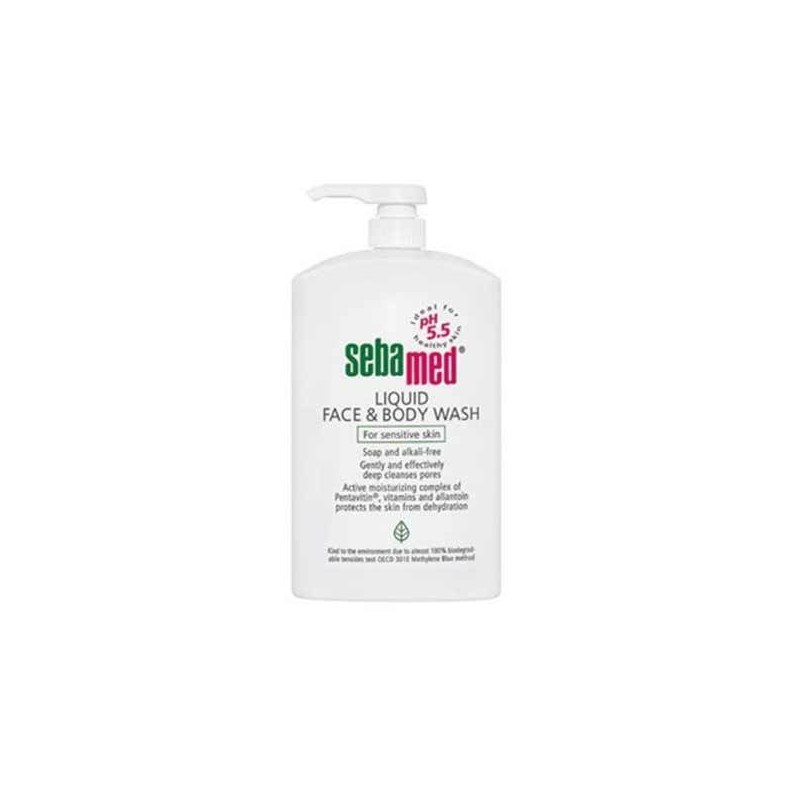 SEBAMED Liquid face & body wash ήπιο υγρό καθαρισμού προσώπου & σώματος 1lt