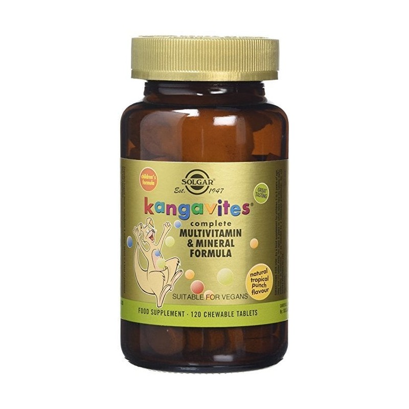 SOLGAR Kangavites complete multivitamin & mineral formula Tropical 60chewable tablets