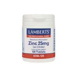 LAMBERTS Zinc citrate 25mg 120 tabs