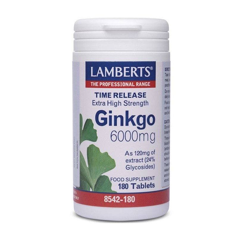 LAMBERTS Ginkgo biloba 6000mg 180ταμπλέτες