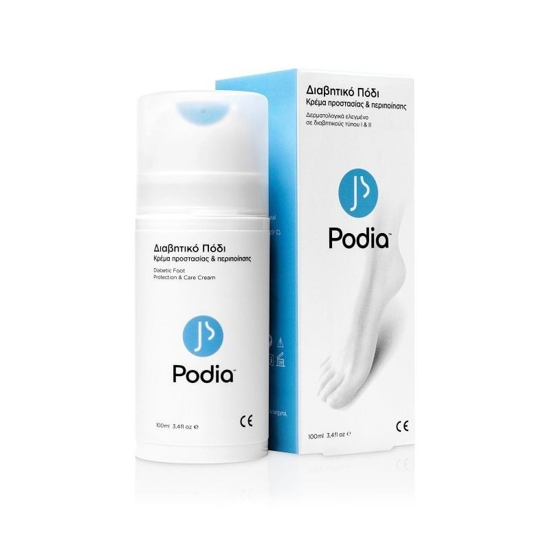 PODIA Diabetic foot cream κρέμα προστασίας & περιποίησης για διαβητικό πόδι 100ml