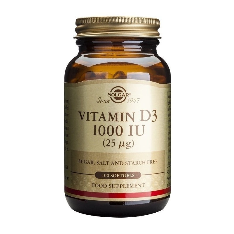 SOLGAR Vitamin D3 1000iu 25mg 100softgels