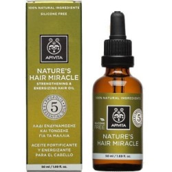 APIVITA Nature's hair miracle λάδι ενδυνάμωσης και τόνωσης για τα μαλλιά 50ml