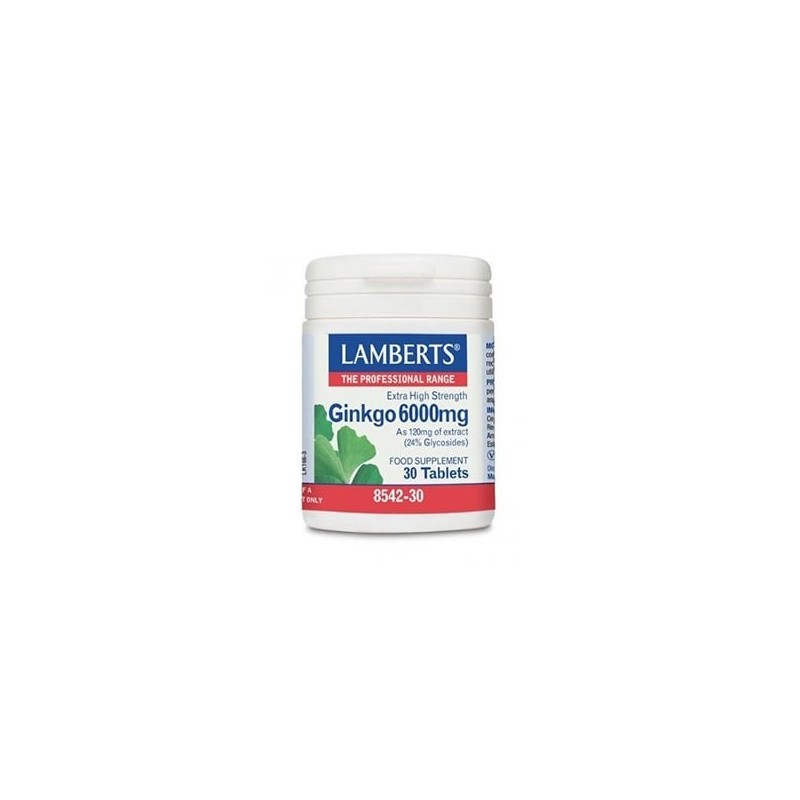 LAMBERTS Ginkgo biloba 6000mg 30ταμπλέτες