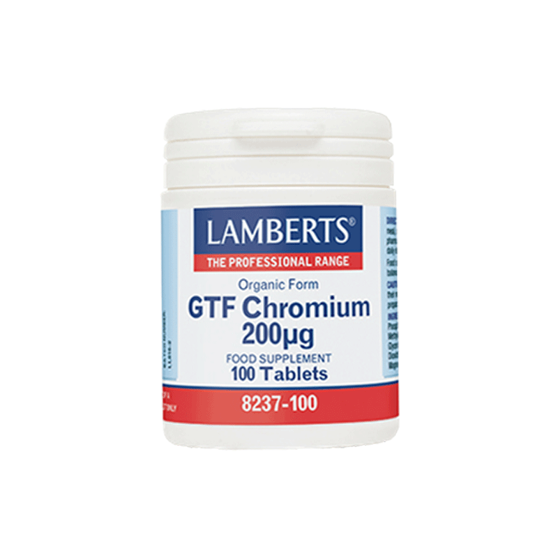 LAMBERTS GTF Chromium 200μg 100 tabs