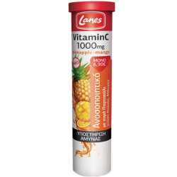 LANES Vitamin C αναβράζουσα γεύση pineapple-mango 1000mg 20tabs