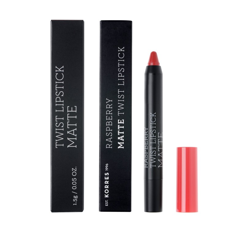 KORRES Lipstick twist raspberry matte imposing red 1,5gr