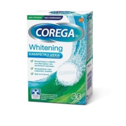 COREGA Whitening καθαριστικά δισκία οδοντοστοιχιών 36δισκία