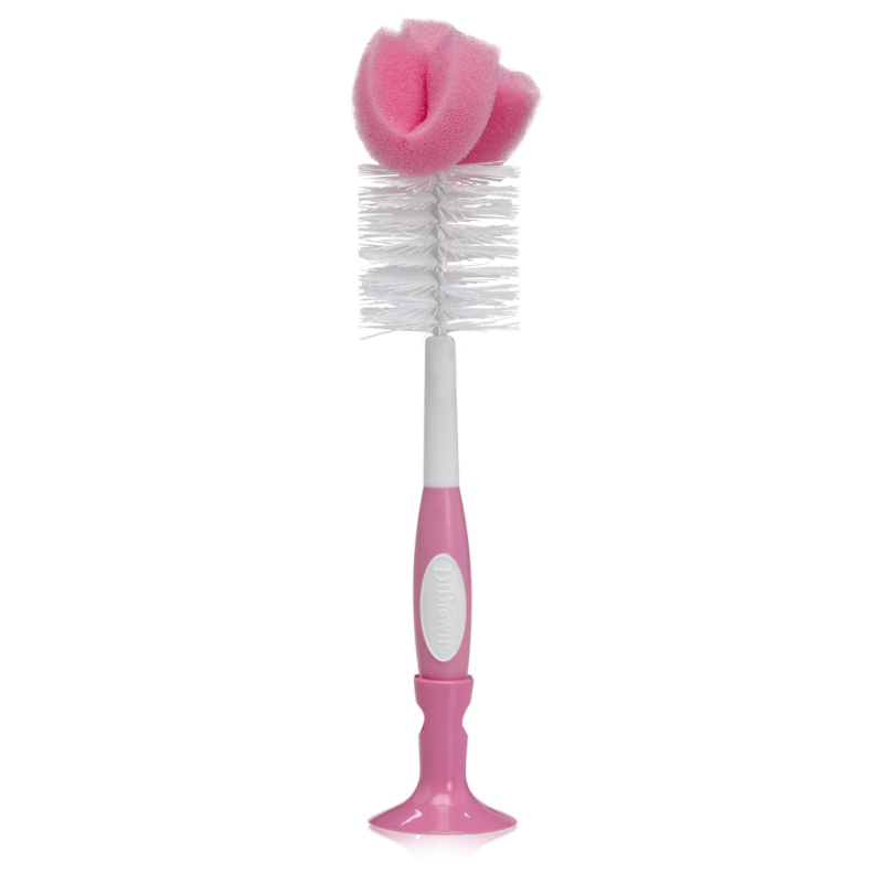 DR BROWN'S Βούρτσα καθαρισμού μπιμπερό ροζ (AC026)