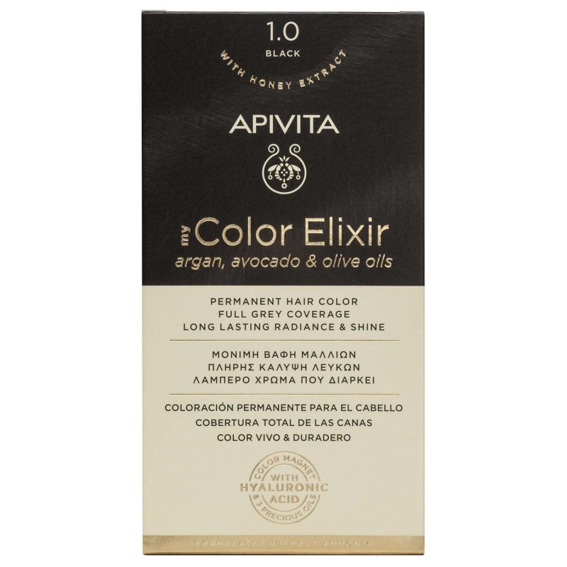 APIVITA COLOR ELIXIR ΒΑΦΗ ΜΑΛΛΙΩΝ 1.0 ΜΑΥΡΟ