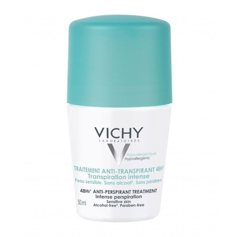 VICHY Deo anti-transpirant roll on 48H αποσμητική φροντίδα για 48ώρες για έντονη εφίδρωση 50ml